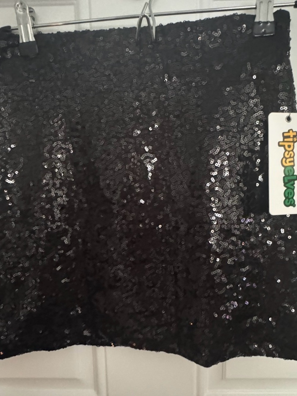 NWT Tipsy Elves Black Sequin Mini Skirt - Size XS